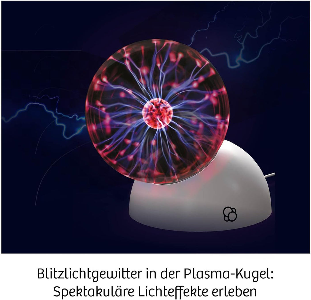 KOSMOS 676896 Plasma Planet, 12 cm Plasmakugel mit Sound-Sensor, Experimentierkasten für Kinder ab 8