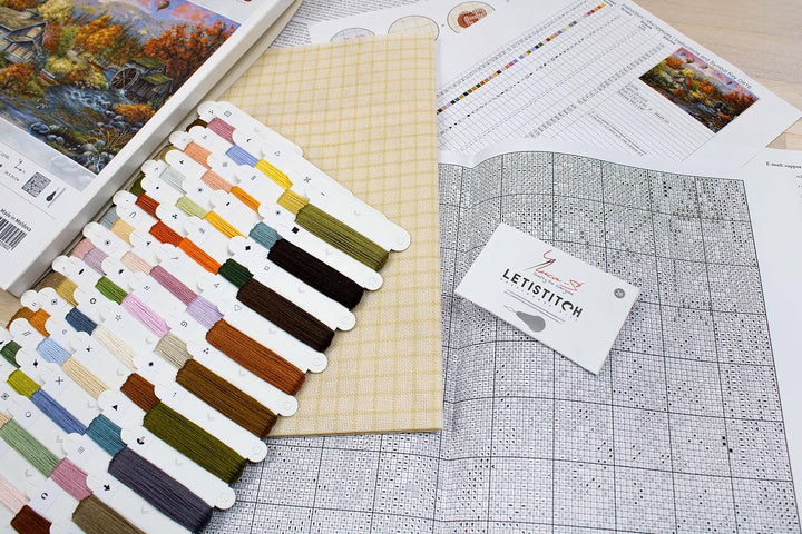 Needlepoint Kit Luca-S - Autumn Creek Mill, Gold Collection, Stickset, Handarbeiten-Set