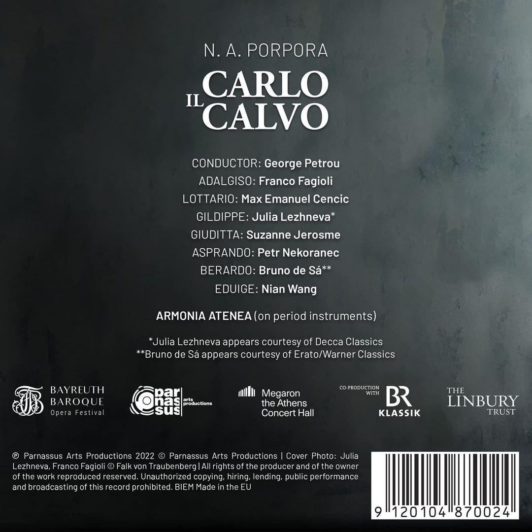 Nicola Antonio Porpora: Carlo il Calvo, Audio-CD