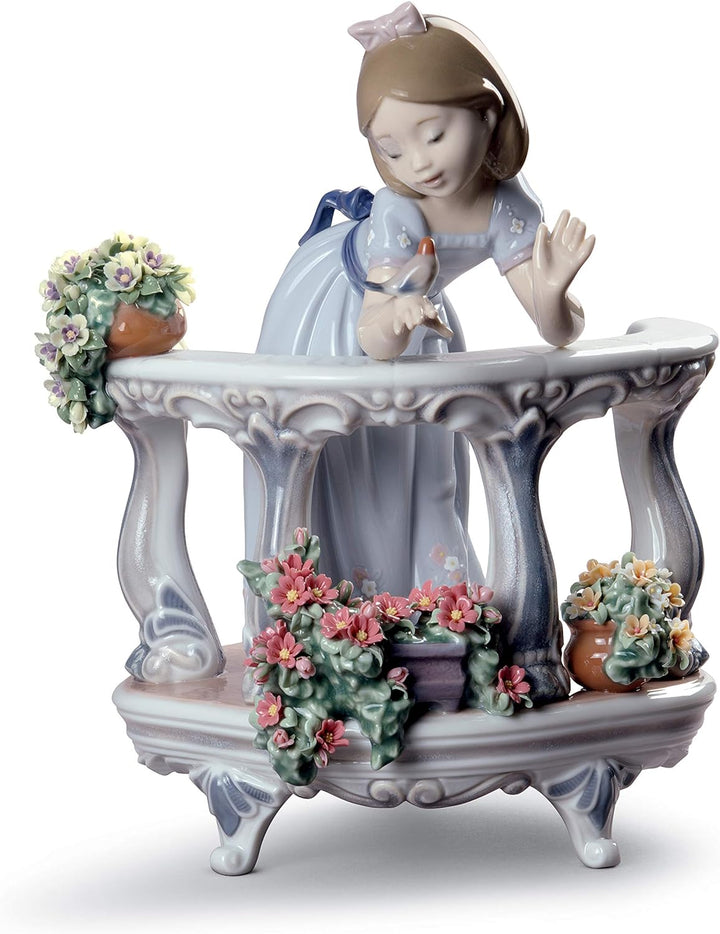 LLADRÓ Mädchen-Figur Frühlingserwachen (Special Edition). Mädchen. Porzellan.