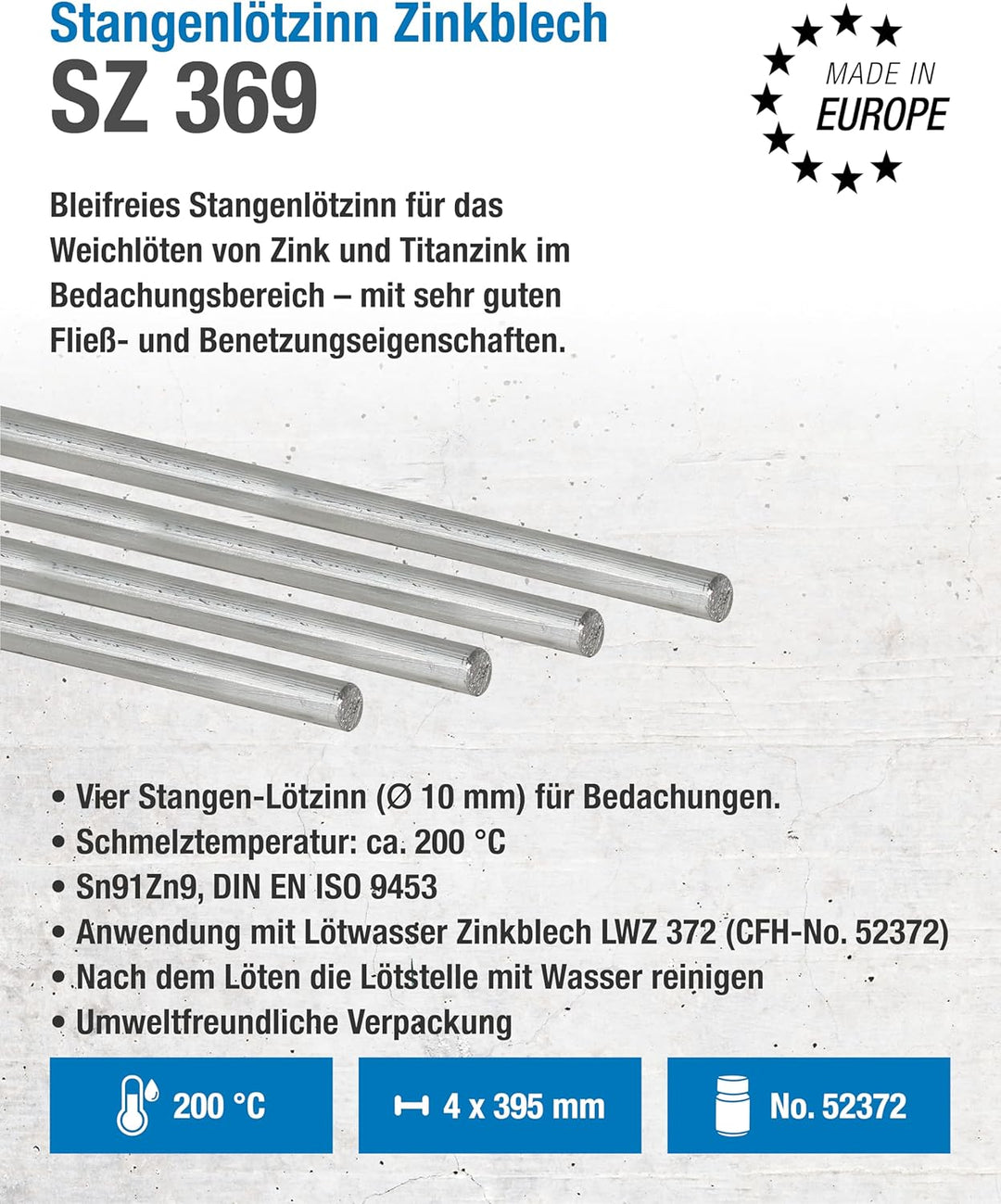 CFH Stangenlötzinn Zinkblech, 52369