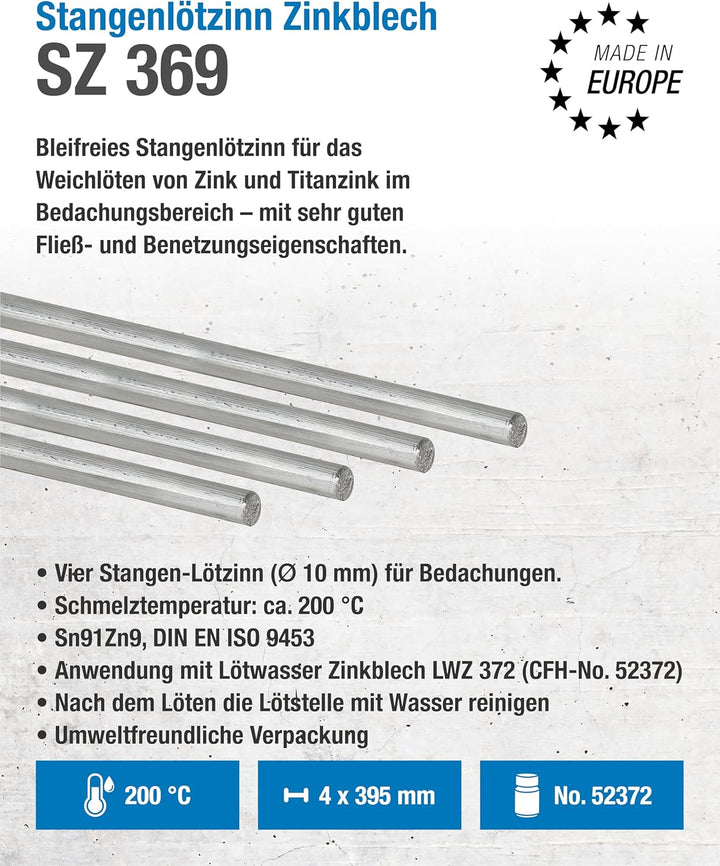 CFH Stangenlötzinn Zinkblech, 52369
