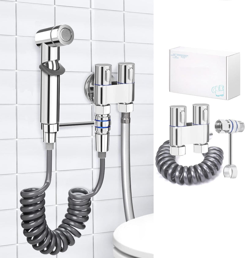 Bidet Handbrause Set, Hochwertiges Raffiniertes Kupfer Bidet Brause mit G1/2" Ventil und eine G3/8",