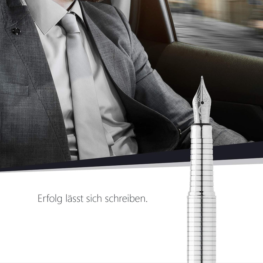 Cerruti 1881 Füllfederhalter Crosswall Chrome Füller NSH0632B