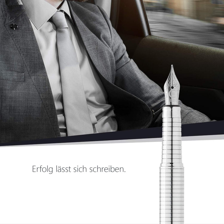 Cerruti 1881 Füllfederhalter Crosswall Chrome Füller NSH0632B