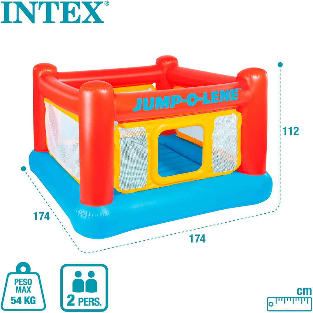 Intex 48260NP – Spielhaus Jump-O-Lene, Vinyl, Mehrfarbig, 174 x 174 x 112 cm