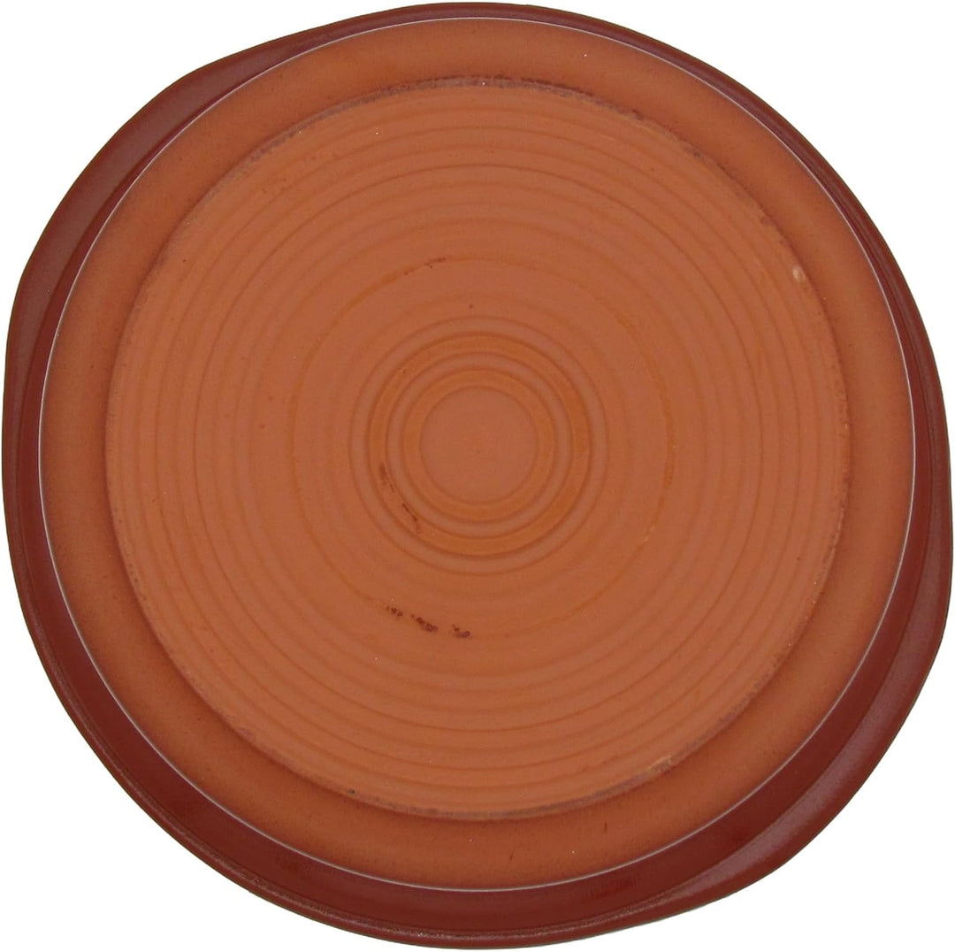 Ton-Cocotte mit Deckel - 3,5 Liter – Glasierter Schmortopf für Ceran, Gas, Ofen &amp; Grill – Mediterran