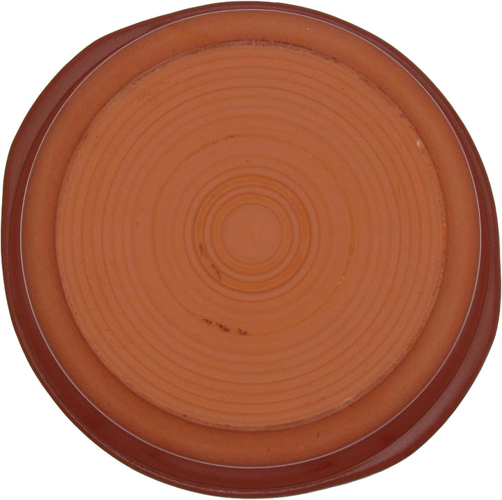Ton-Cocotte mit Deckel - 3,5 Liter – Glasierter Schmortopf für Ceran, Gas, Ofen &amp; Grill – Mediterran