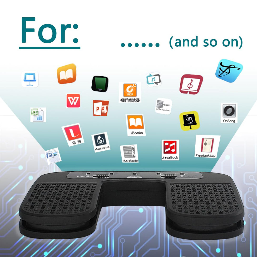 Tavsou Bluetooth Page Turner Pedal für Tablet Smartphone wiederaufladbar leise (Plus), Plus