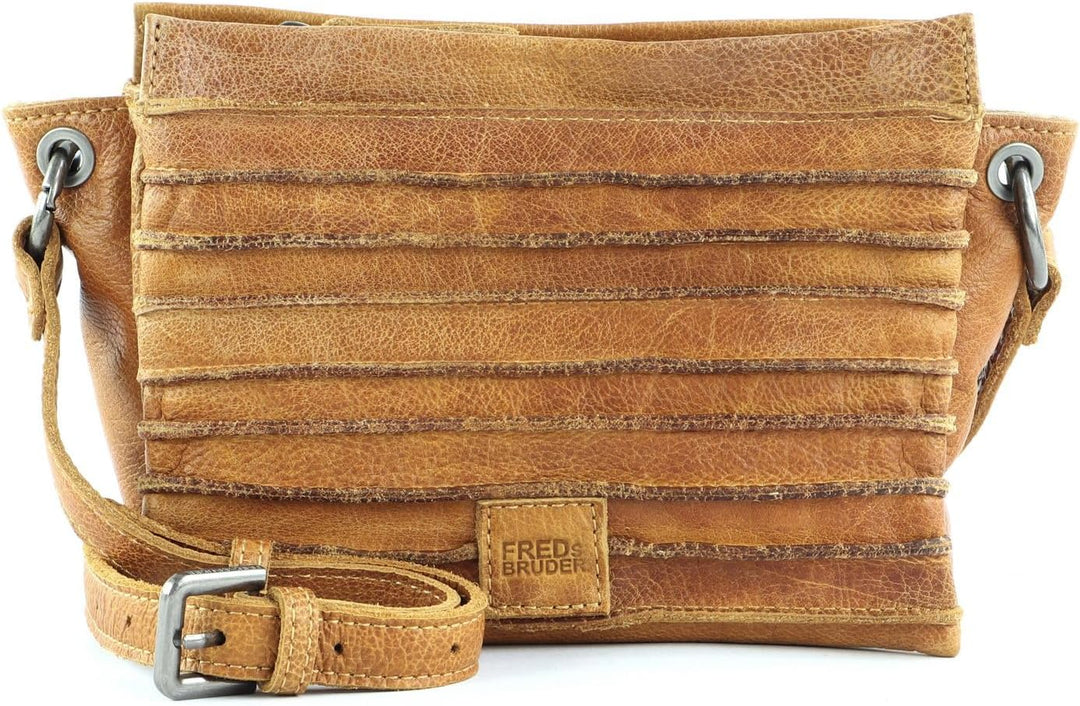 FREDsBRUDER Riffel Sky Umhängetasche Leder 20 cm