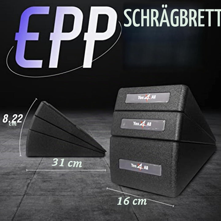 Yes4All Schrägbrett & Wadendehner aus Stahl/Holz, Verstellbarer und tragbarer Slant Board, Trainings