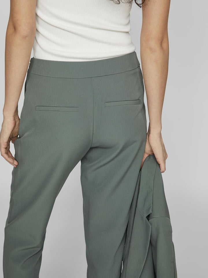 Vila Female Cropped Hose VICARRIE Mid-Rise 34 Duck Green, 34 Duck Green