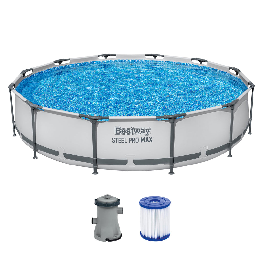 Bestway Steel Pro Max™ Frame Pool-Set, rund, mit Filterpumpe 366 x 76 cm, 366 x 76 cm