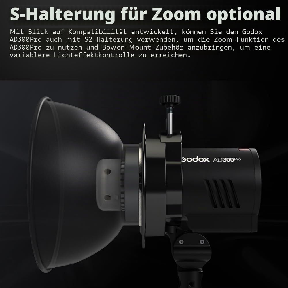 Godox AD300Pro AD300 PRO Rucksack-Kit mit Zwei Blitzen 300W 2,4 G TTL 1/8000 HSS, 0,01-1,5 Sek. Recy