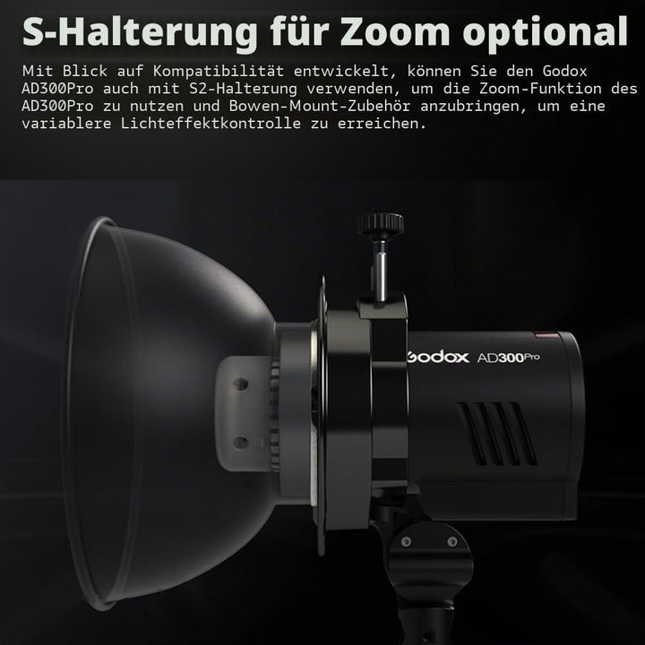 Godox AD300Pro AD300 PRO Rucksack-Kit mit Zwei Blitzen 300W 2,4 G TTL 1/8000 HSS, 0,01-1,5 Sek. Recy