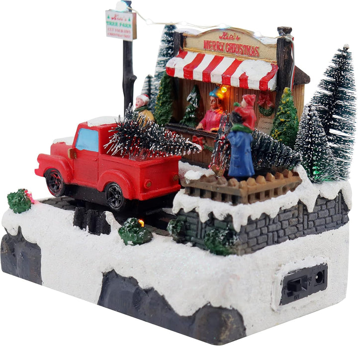 Lemax - Tree Delivery 93423 Transport von Tannenbäumen - Weihnachtsdorf Winterdorf
