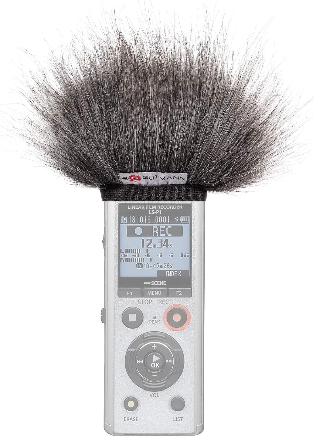 Gutmann Mikrofon Windschutz für Olympus LS-P1 / LS-P2 / LS-P4 Grey | Made in Germany