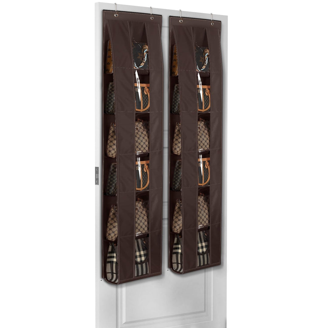 Lirex Handtaschen Organizer Über Tür, 2er Set mit 6 Etagen, platzsparender Organizer zur Aufbewahrun
