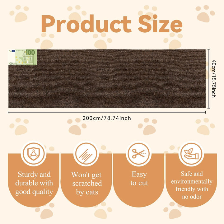 Kratzschutz Sofa Katze, Kratzmatte Selbstklebend für Sofa & Wand, Katzen Kratzbrett, Trimmbarer Schu