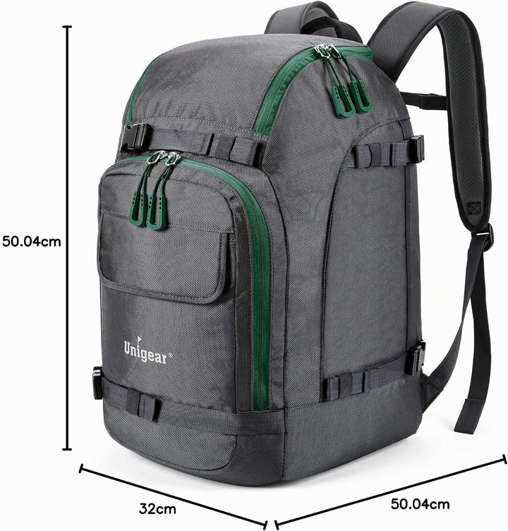 Unigear 50L/70L Skischuhrucksack Snowboardschuhe mit Helmtasche Wintersport Skifahren Skating Rucksa