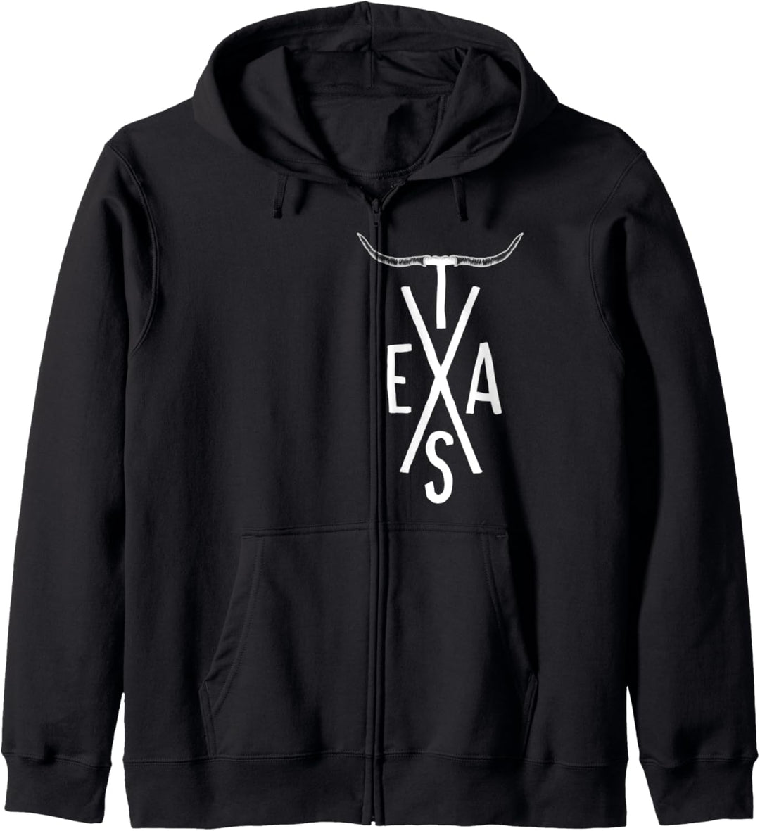 Cooles Texas Longhorn Cowboy Souvenir Typografie Geschenk Kapuzenjacke