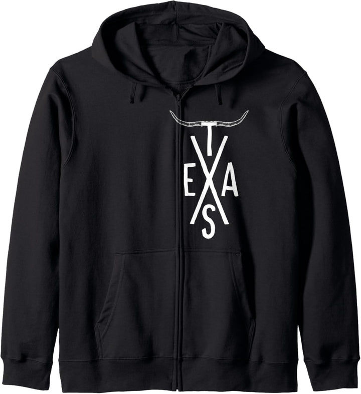 Cooles Texas Longhorn Cowboy Souvenir Typografie Geschenk Kapuzenjacke