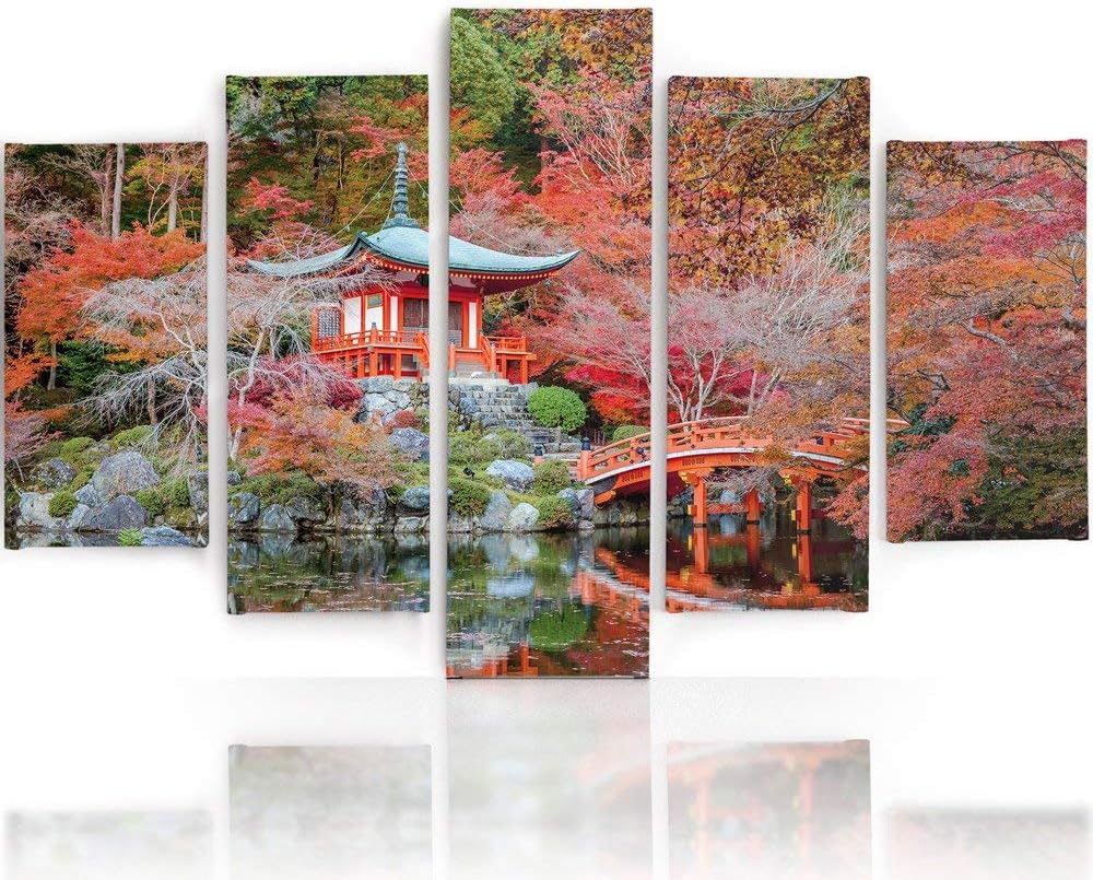 Feeby Bilder 5 Teile Japan 200x100 cm Typ A Wohnzimmer Schlafzimmer Büro Flur Küche Wandbilder Moder