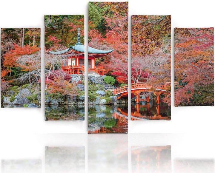 Feeby Bilder 5 Teile Japan 200x100 cm Typ A Wohnzimmer Schlafzimmer Büro Flur Küche Wandbilder Moder