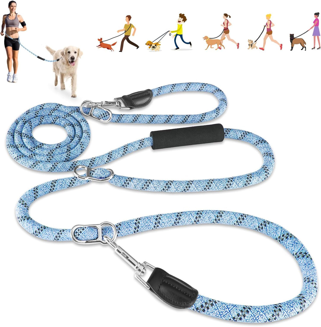 Hundeleine 3m für Kleine mittelgrosse Hunde, 8in1 Schleppleine mit 3 Verstellbare Schnalle und Griff