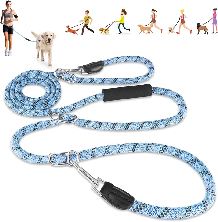 Hundeleine 3m für Kleine mittelgrosse Hunde, 8in1 Schleppleine mit 3 Verstellbare Schnalle und Griff