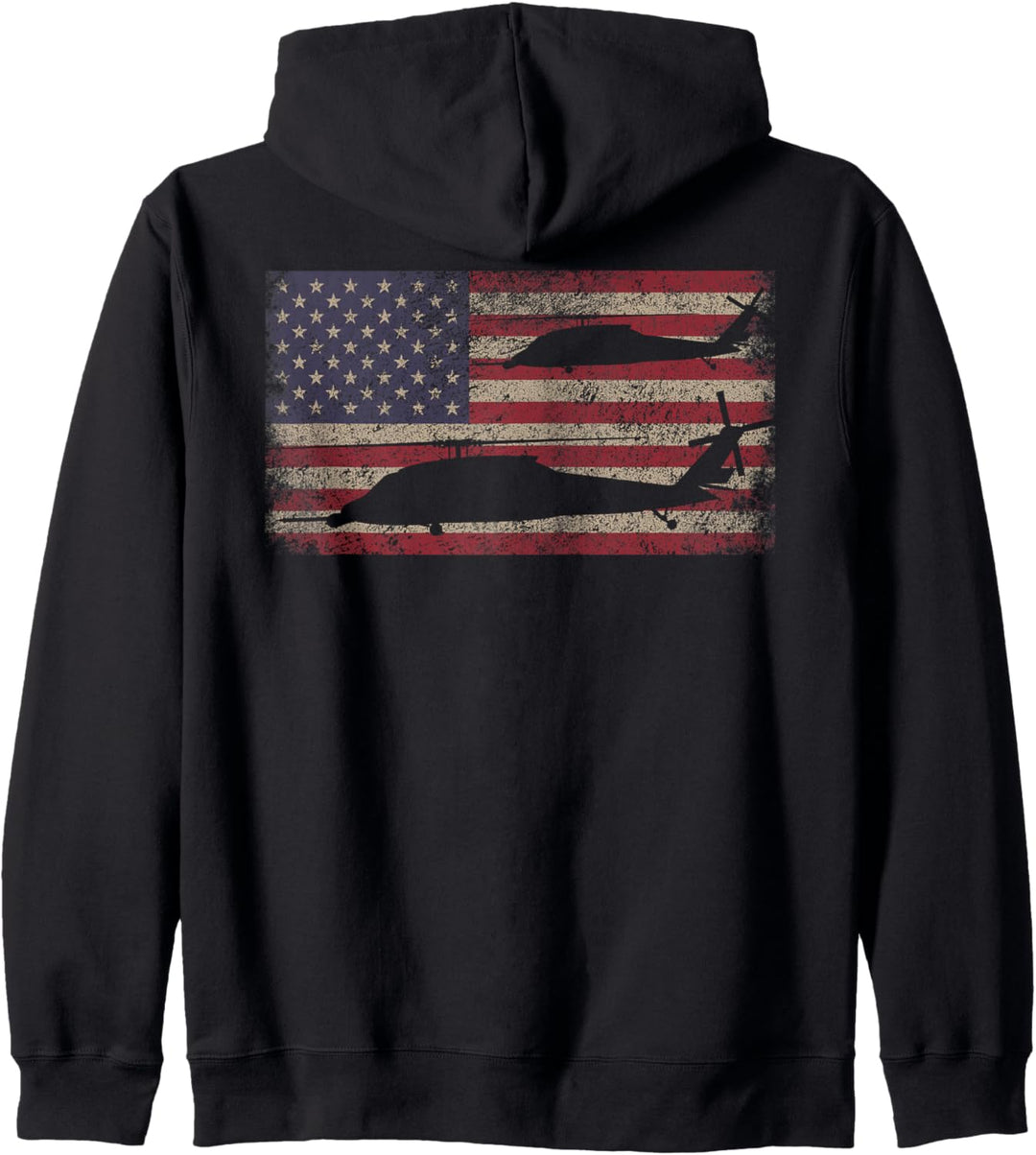 HH-60 Pave Hawk Helikopter Vintage USA Amerikanische Flagge Kapuzenjacke