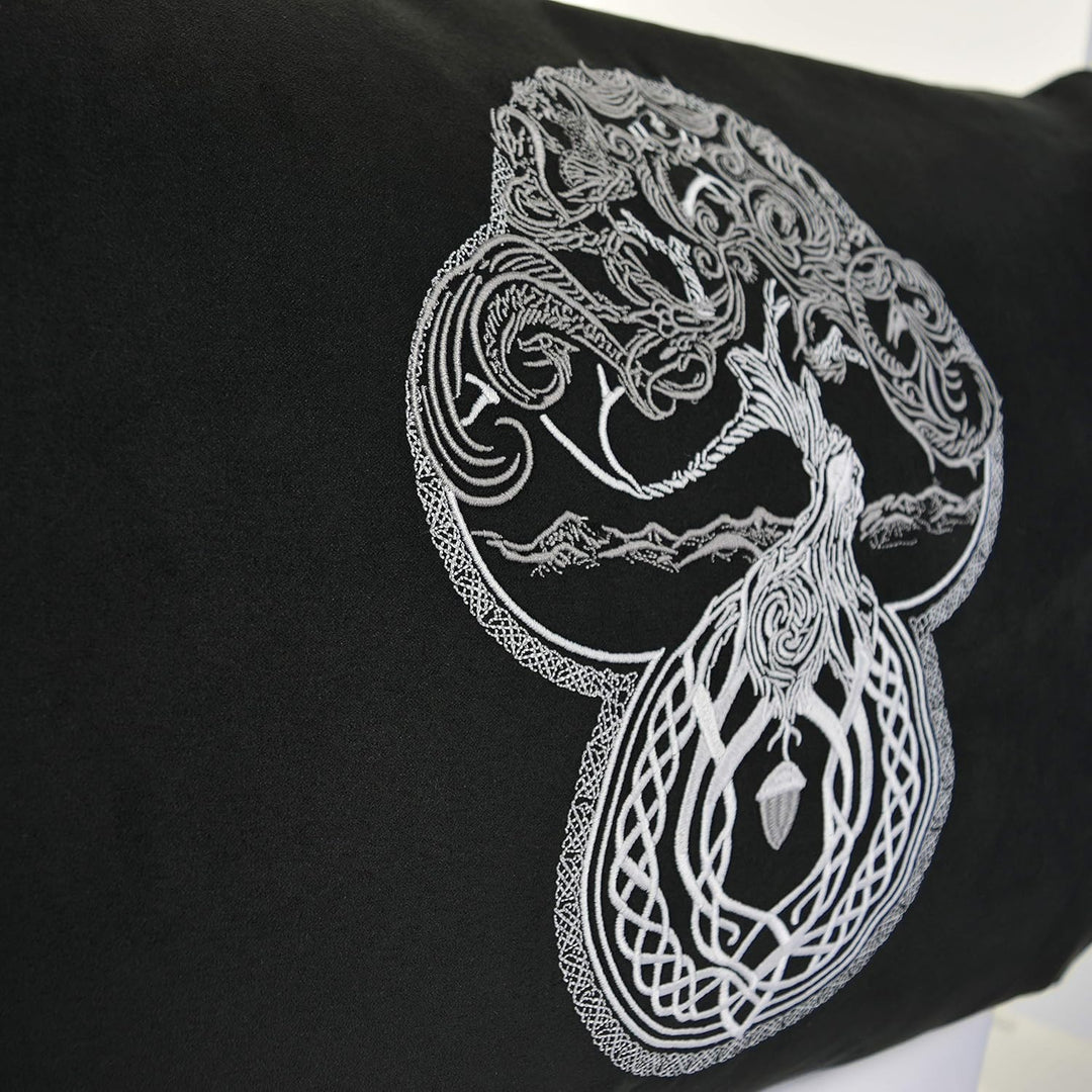 Arbor Kletische Eiche Lebensbaum Premium Kissen mit Füllung 40x60cm | Tree of Life nordische Wikinge