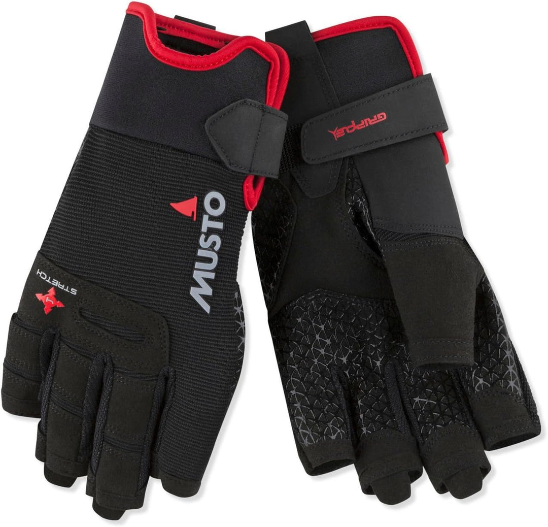 Musto Perfomance Segeln Yachting und Jolle Kurzfingerhandschuhe Rot - Erwachsene Unisex - Leichtgewi