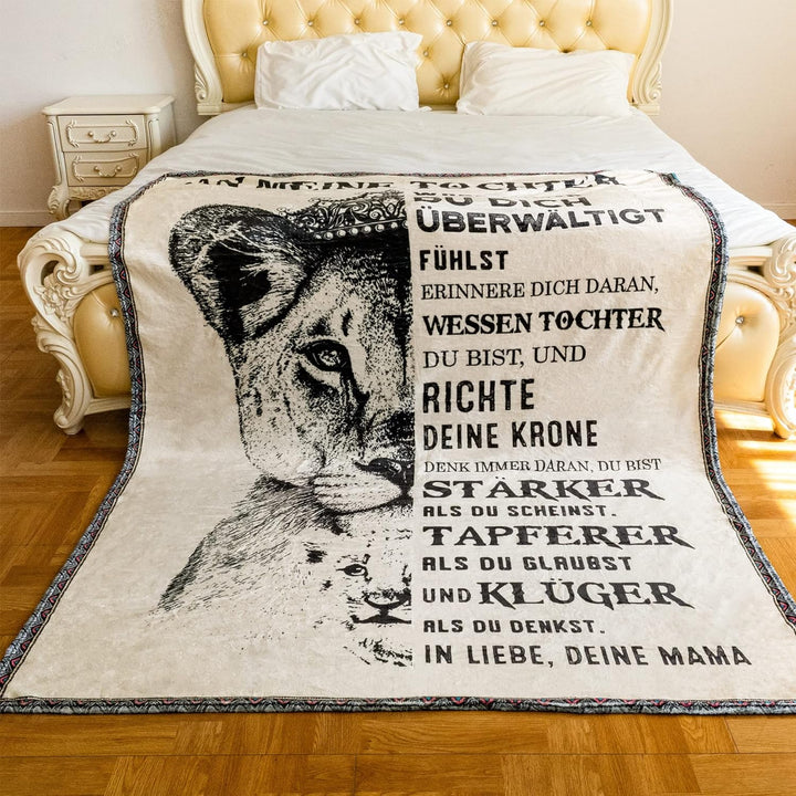 KEMEILA Personalisierte Weiche Decke Für Meine Tochter - Superweiche Flanelldecke Reisedecke Geschen
