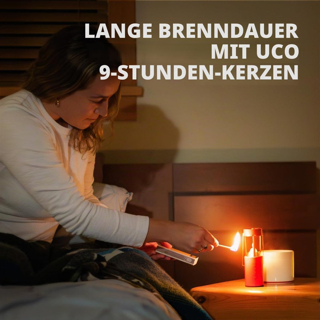 UCO Kerzenlaterne aus Aluminium, pulverbeschichtet, Vulkan, 6,5 Zoll, Lange Brenndauer, Winddicht, V