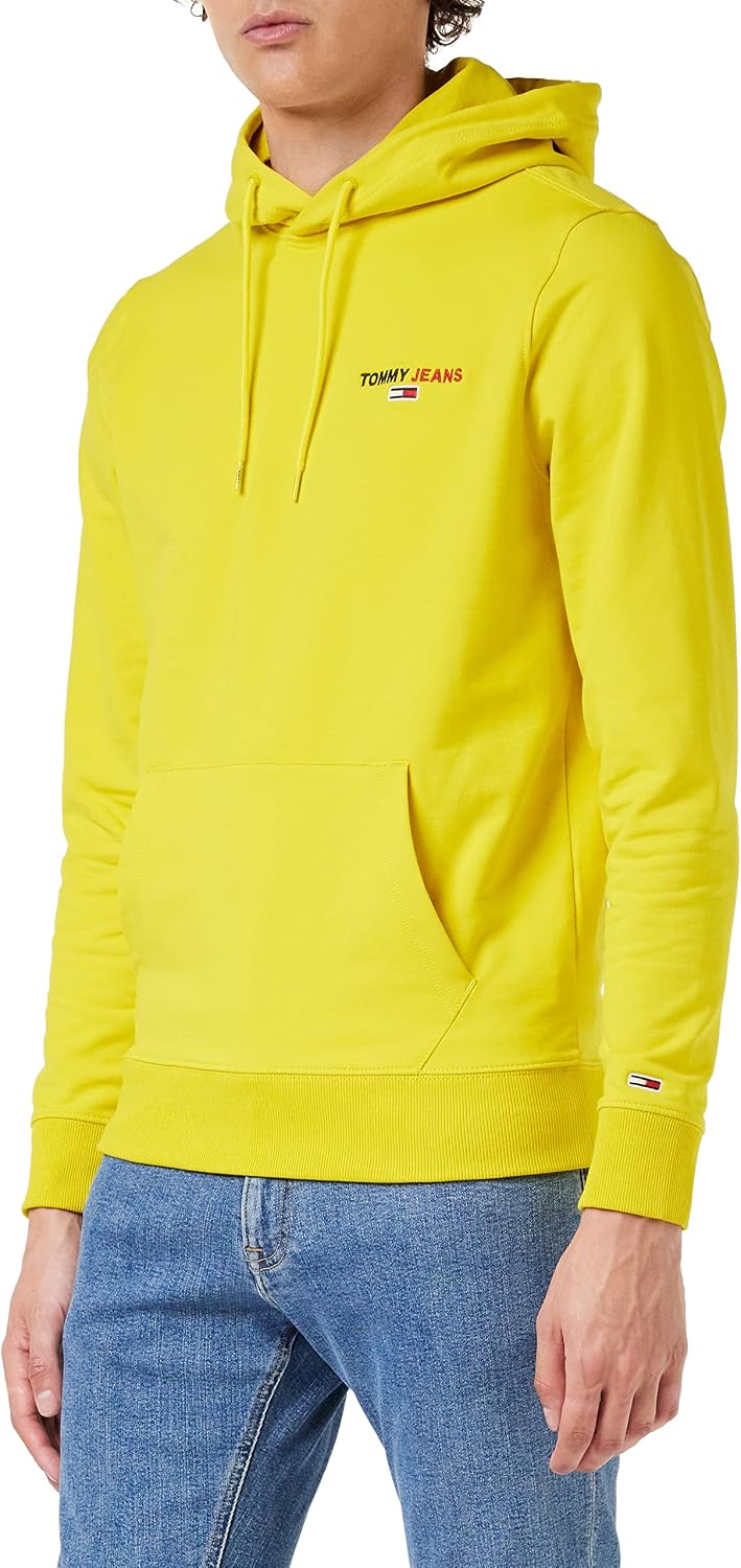 Tommy Jeans Herren TJM Tommy Chest Graphic Hoodie Hose S Valley Yellow, S Valley Yellow