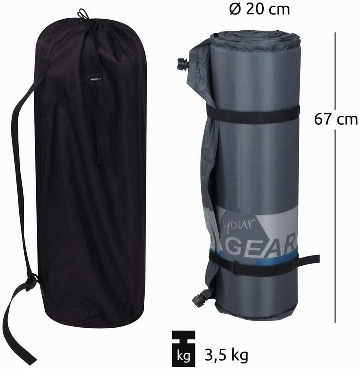 your GEAR ISO 1000 - selbstaufblasbare Isomatte 200x63x10 cm – Komfortable Isomatte selbstaufblasend