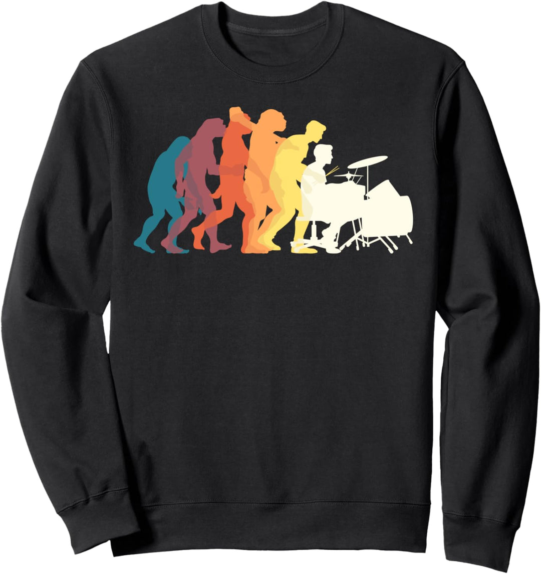 Schlagzeug Spieler Geschenk Evolution Sweatshirt