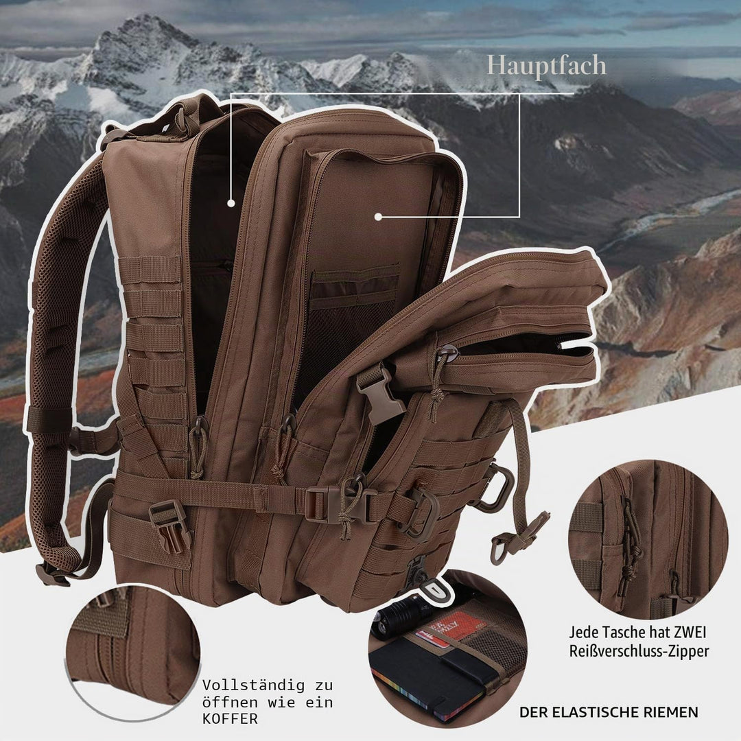 Hannibal Tactical Militär Taktischer Rucksack Cooper Rucksack Armee Assault Pack 3 Tage Bug Out Go B
