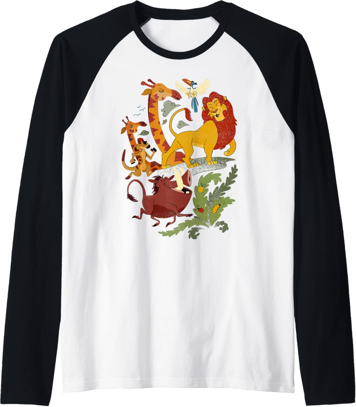 Disney Lion King Friends Animated Portrait Raglan