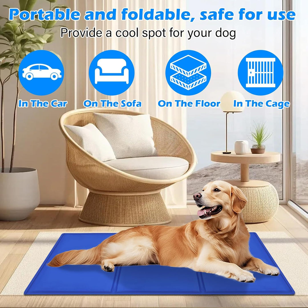 Selbstkühlende Kühldecke für Hunde 90x50cm, Sicher und Nicht-Giftiges Gel, ideal für Sommer, Zuhause