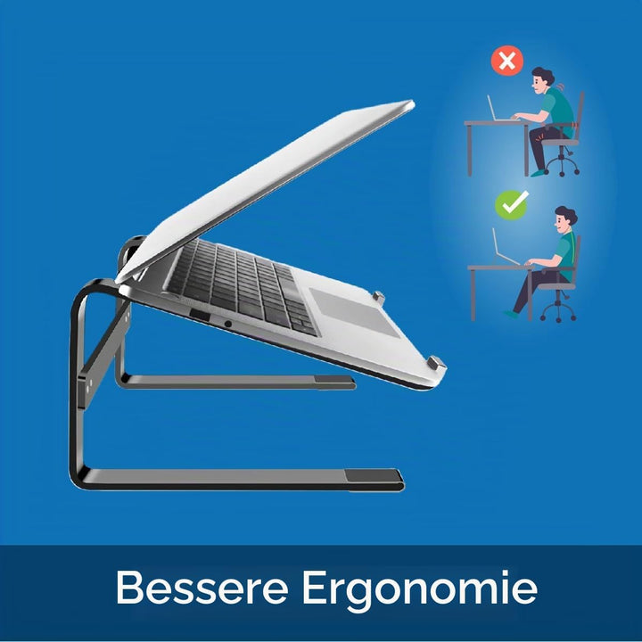 MMOBIEL Laptop Stand Grosser - Laptop Ständer 10 bis 18 Zoll - Laptophalterung Universal - Laptopstä