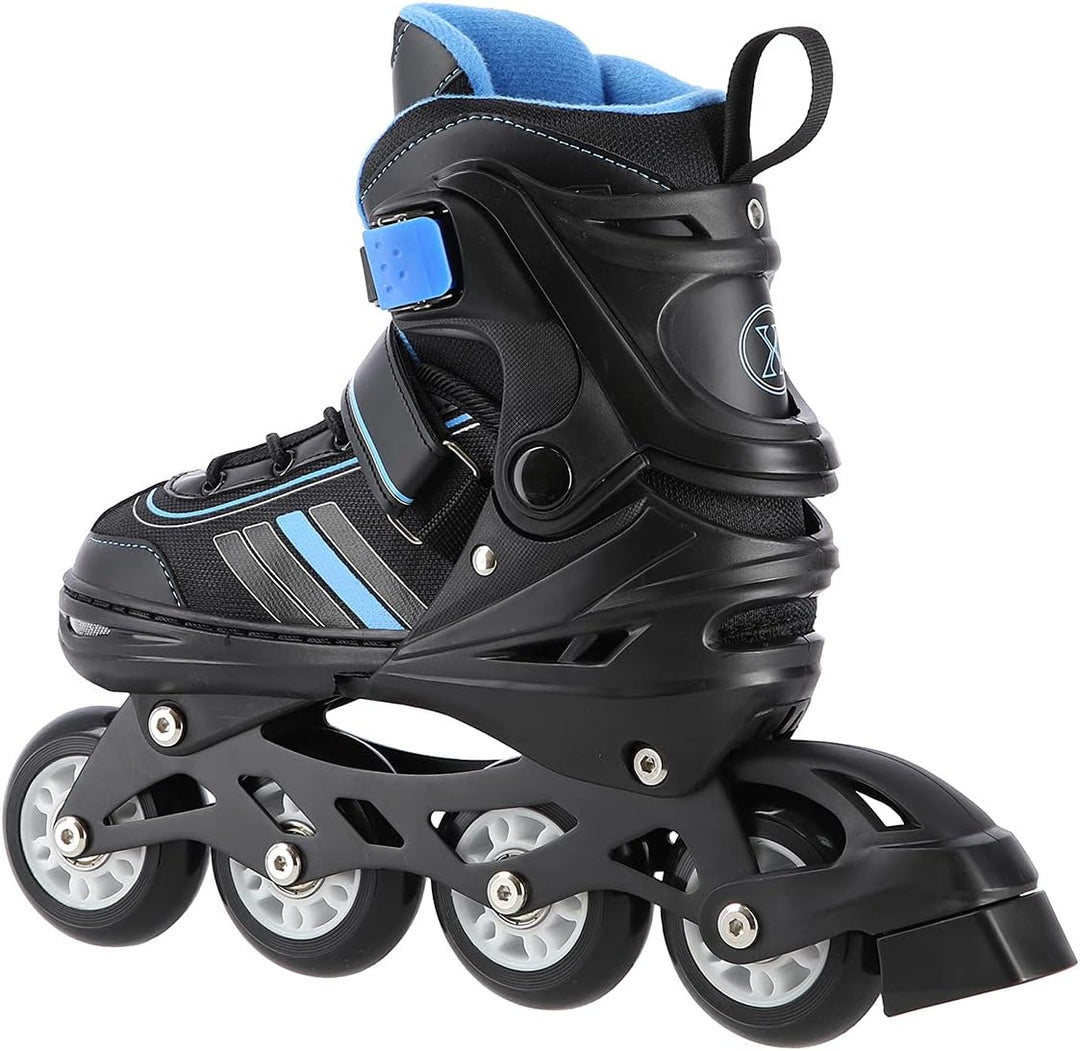 Nils Extreme NH18191 2-in-1 Inline-Skates und Schlittschuhe, Schwarz/Blau, Verstellbare Grösse