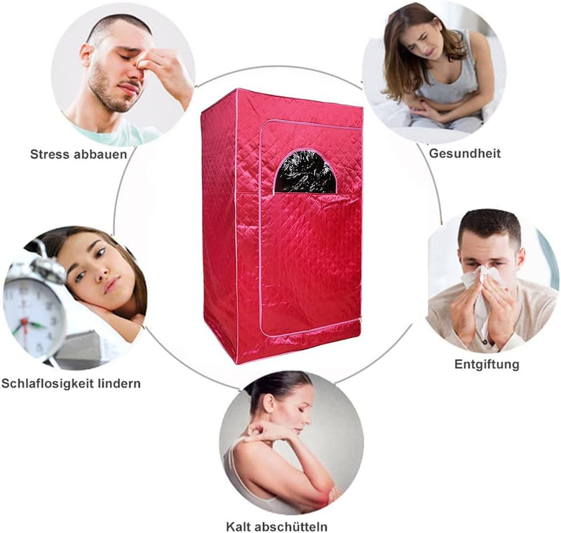 Tragbare Sauna Willowybe，Mini Dampfsauna für Zuhause，Einzel Portable Sauna Raum Kann Müdigkeit Linde