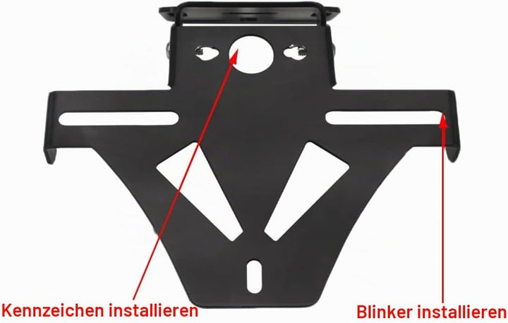 Baceyong Motorrad-Kennzeichenhalter, multifunktionale Motorrad-Halterung Universal-Motorrad-Heck ord