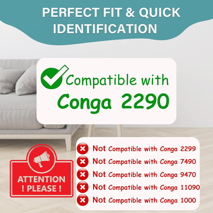 6 Stück Staubbeutel kompatibel mit Conga 2290