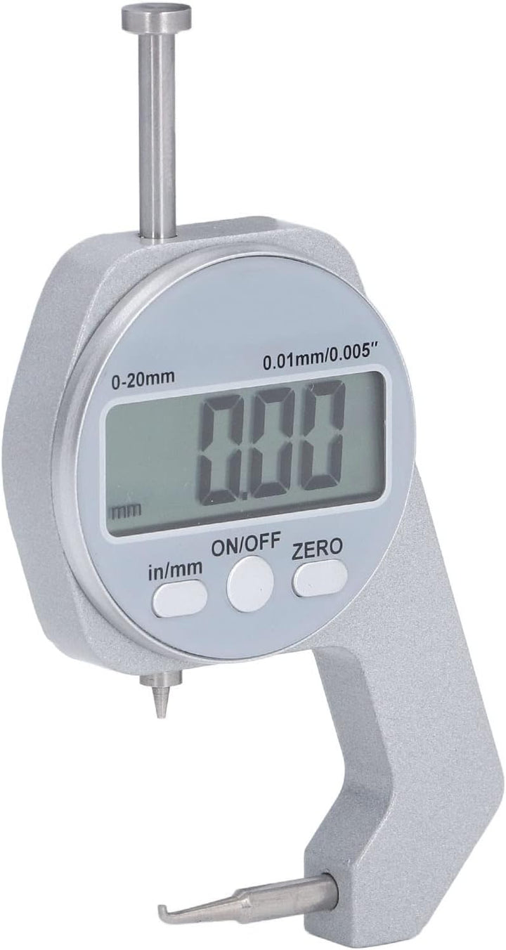 Dickenmesser, EVTSCAN Dickenmesser 0-20 mm Bereich Digitalanzeige Mini-Dickenmesser mit kleiner gebo