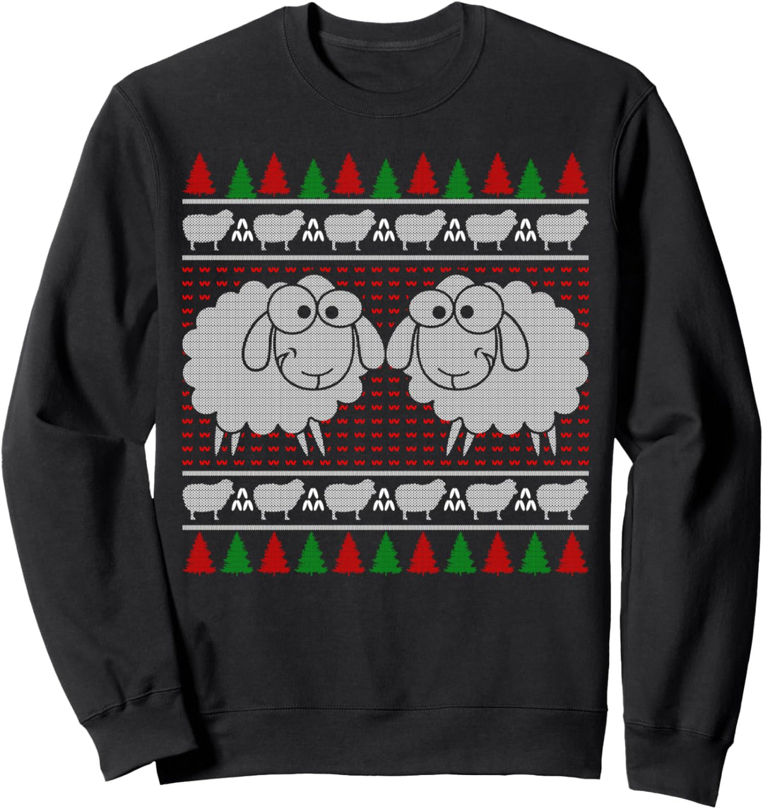 Schafe Ugly Christmas Weihnachtsfeier Motiv Sweatshirt