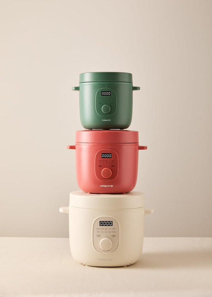 CREATE/RICE COOKER/Multifunktioneller Elektrischer Reiskocher 3L Cremeweiss/Programmierbar bis zu 24