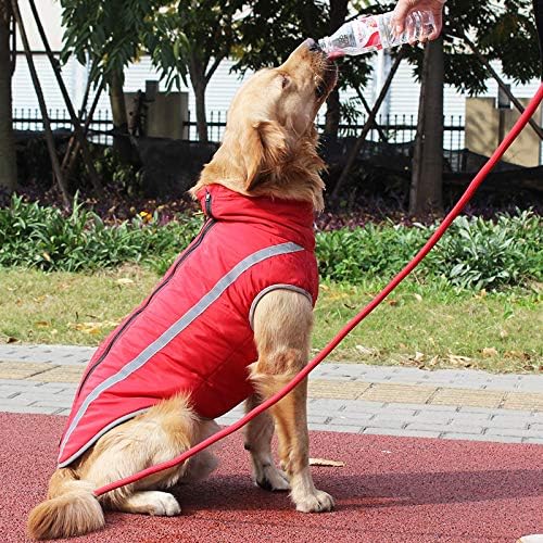 Idepet Wasserdichter Hundemantel Winter Warme Jacke, Winddichte Haustierkleidung Hundejacke Outfit f